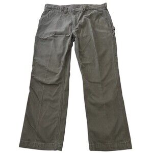 Carhartt Rugged Flex Canvas Work Pants Mens 42x30 Khaki Green Relaxed Fit